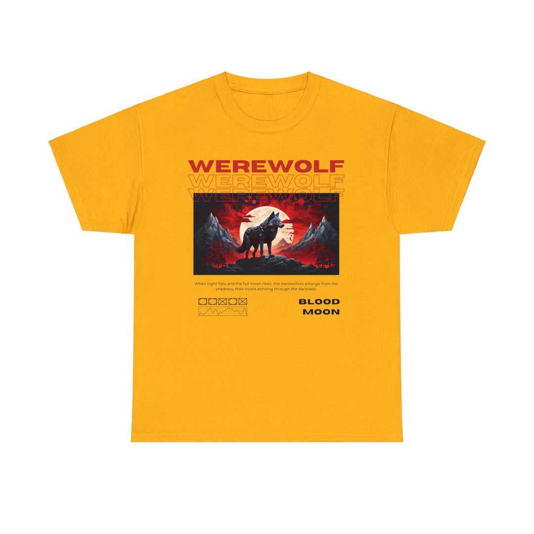 Blood Moon Werewolf T-Shirt - Moonlit Mountain Lore