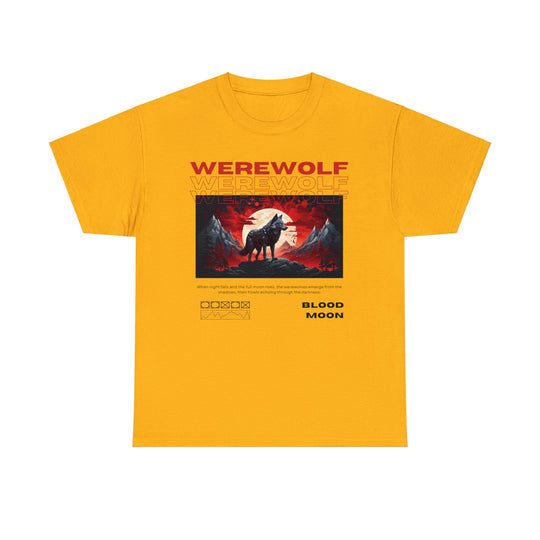 Blood Moon Werewolf T-Shirt - Moonlit Mountain Lore