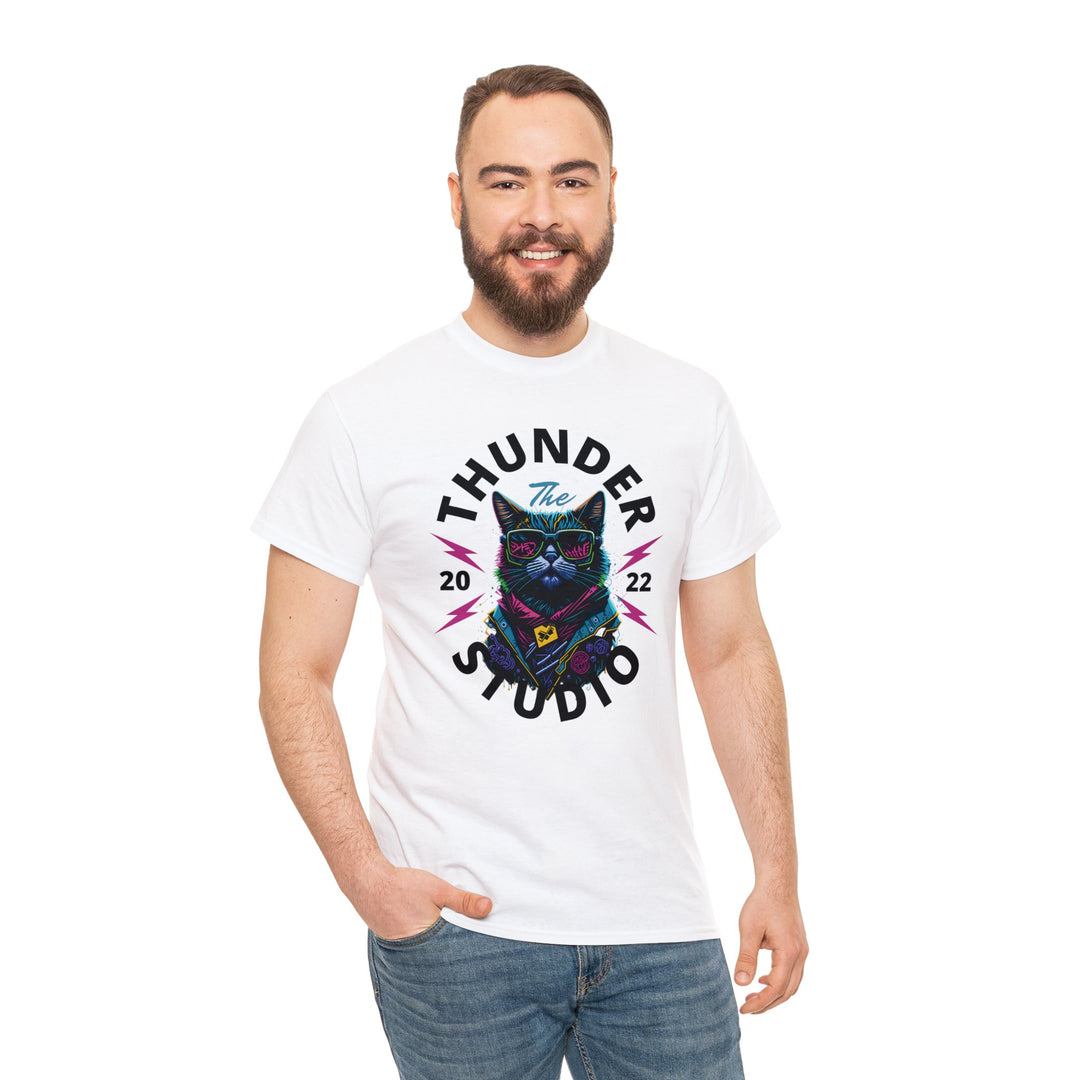 Thunder Studio Cat T-Shirt - DJ Cat Vibe