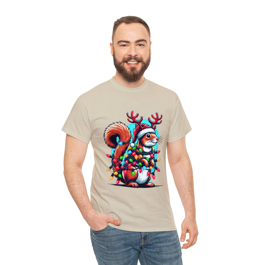 Christmas Squirrel Unisex T Shirt - Wave Fusions