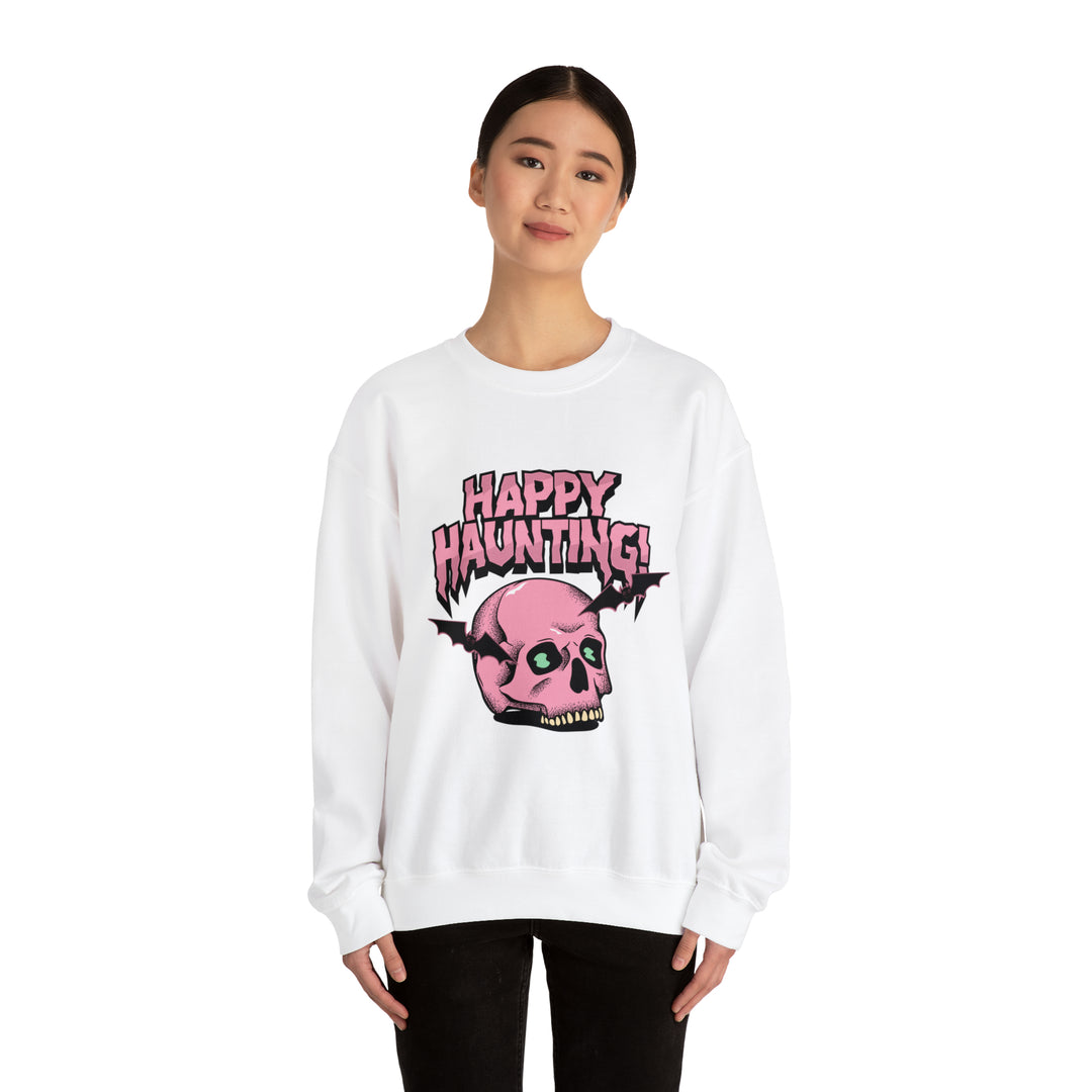 Happy Haunting Unisex Heavy Blend™ Crewneck Sweatshirt - Wave Fusions