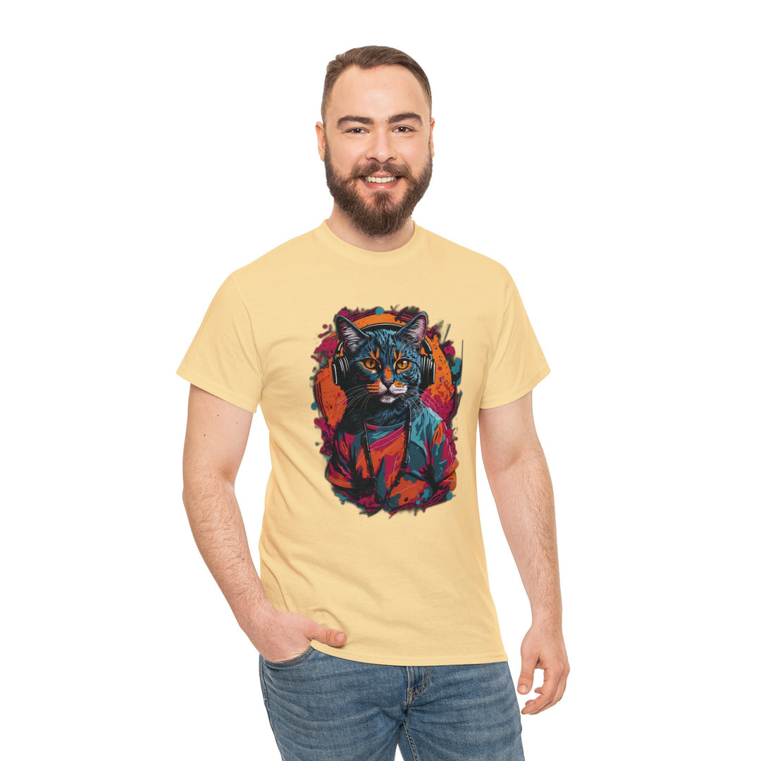 Rhythm and Purr Cat T-Shirt - Tune In Style