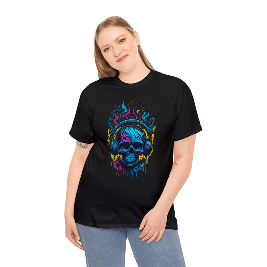 Rocking Skull Unisex Heavy Cotton Tee - Wave Fusions