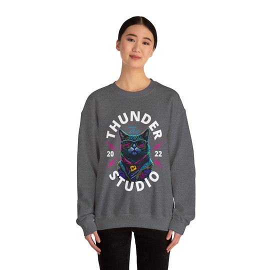 Thunder Studio Cat Sweatshirt - DJ Cat Vibe