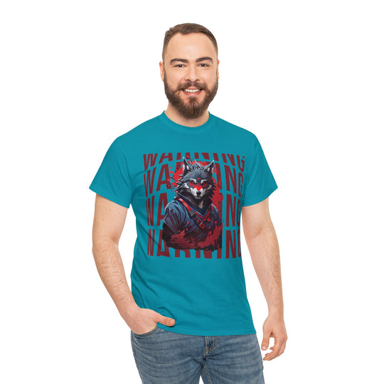 Warning! Warrior Wolf T-shirt - Majestic Wolf