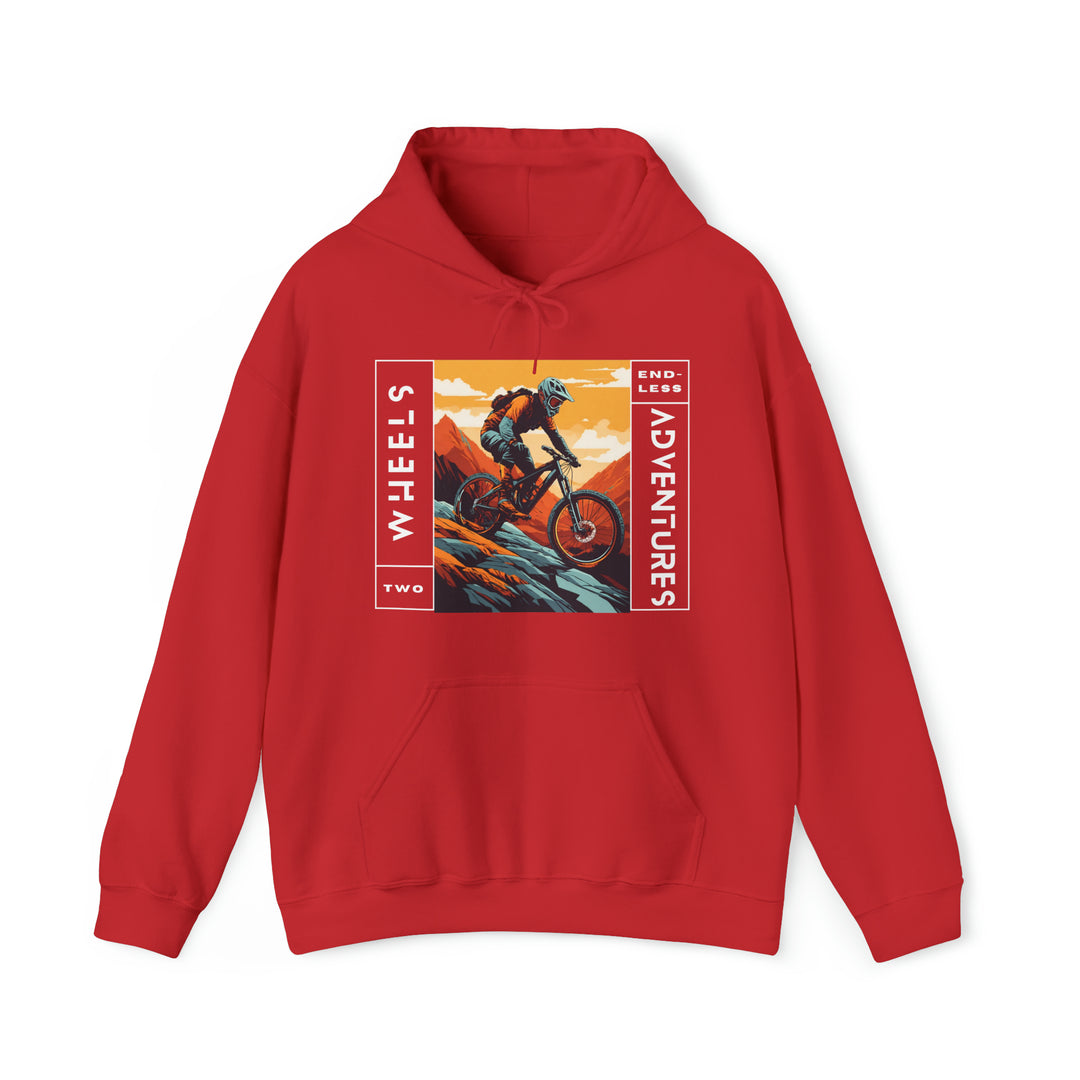 Two Wheel Endless Adventure Unisex Hoodie - Wave Fusions