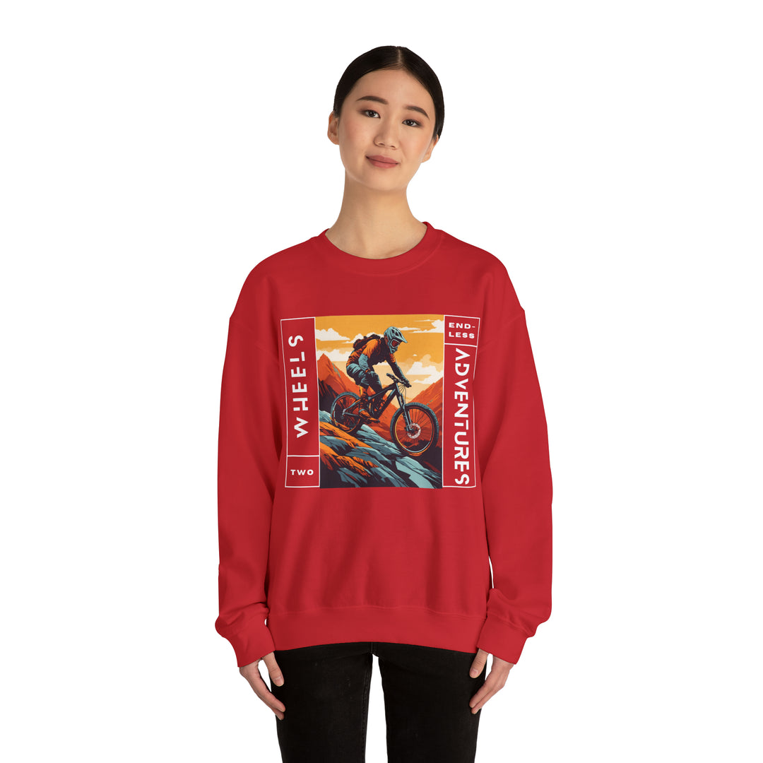 Two Wheels Endless Adventure Unisex Sweatshirt - Wave Fusions