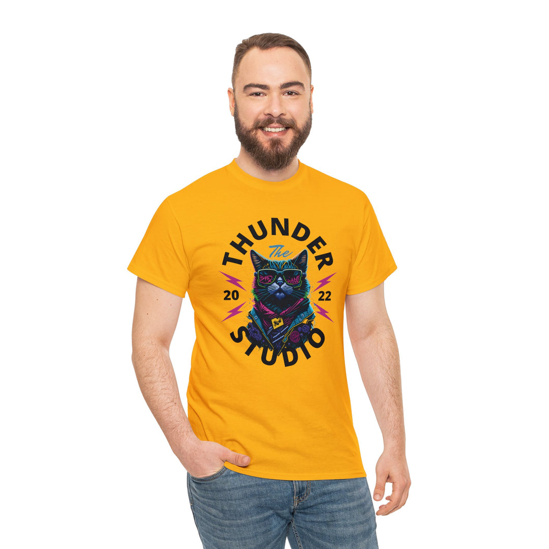 Thunder Studio Cat T-Shirt - DJ Cat Vibe