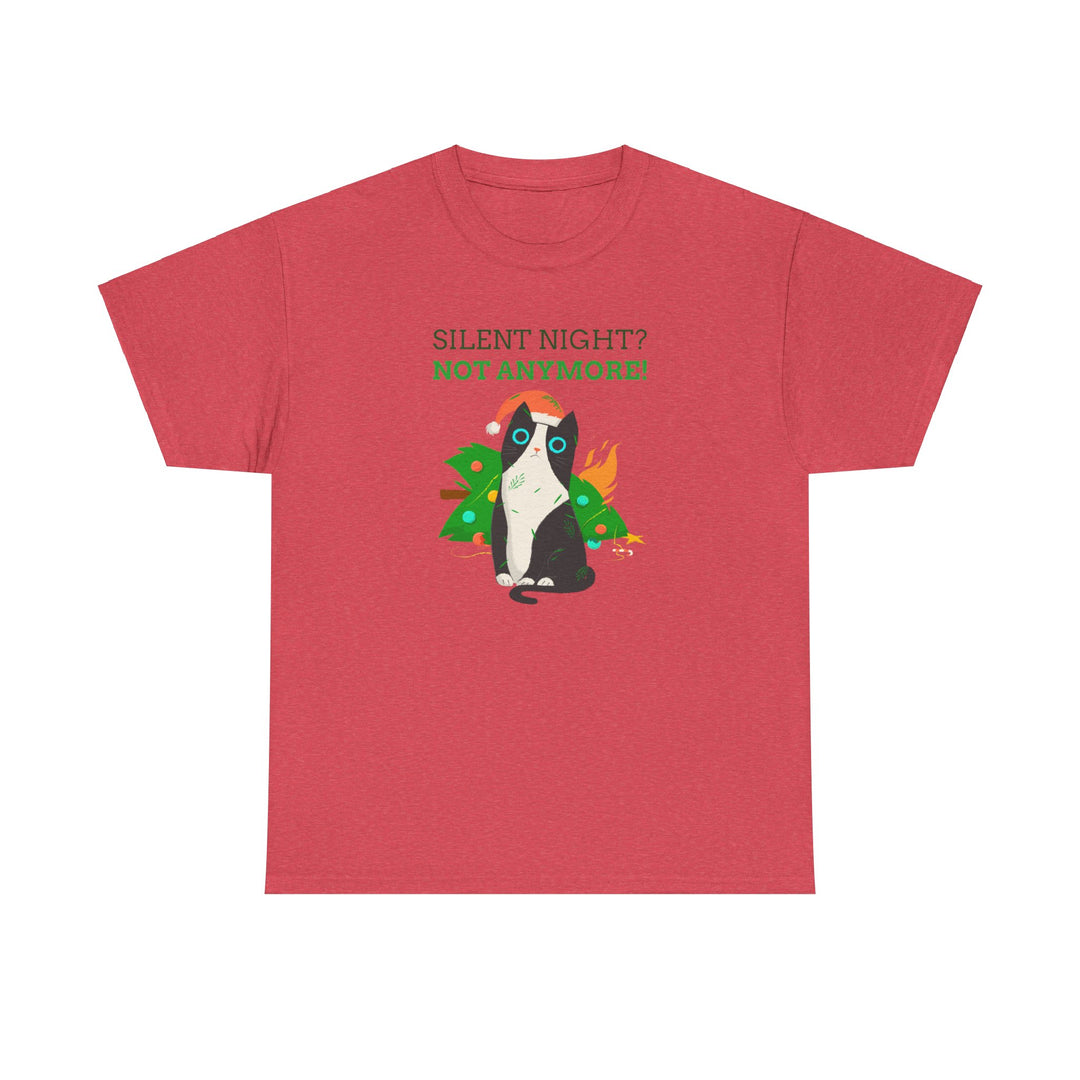 Silent Night Chaos Cat Christmas Tee