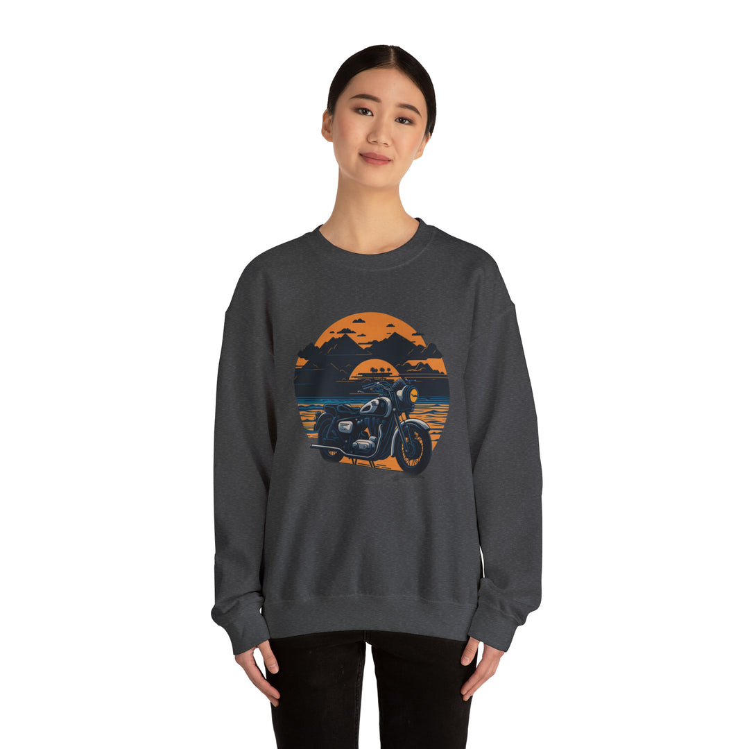 Vintage Bike Unisex Heavy Blend™ Crewneck Sweatshirt - Wave Fusions