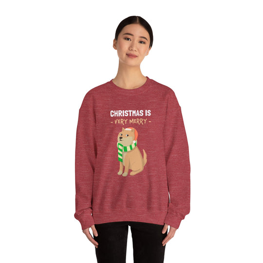 Very Merry Doge Christmas Cozy Sweatshirt