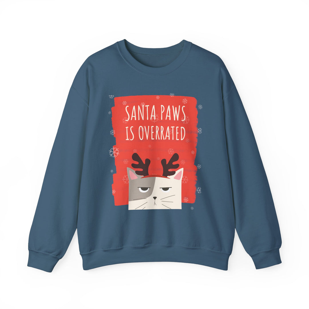 Grumpy Santa Paws Holiday Cat Sweatshirt