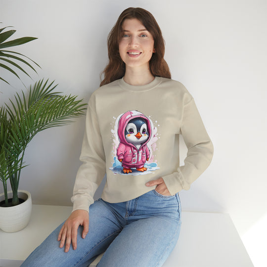 Penguin Unisex Heavy Blend™ Crewneck Sweatshirt - Wave Fusions