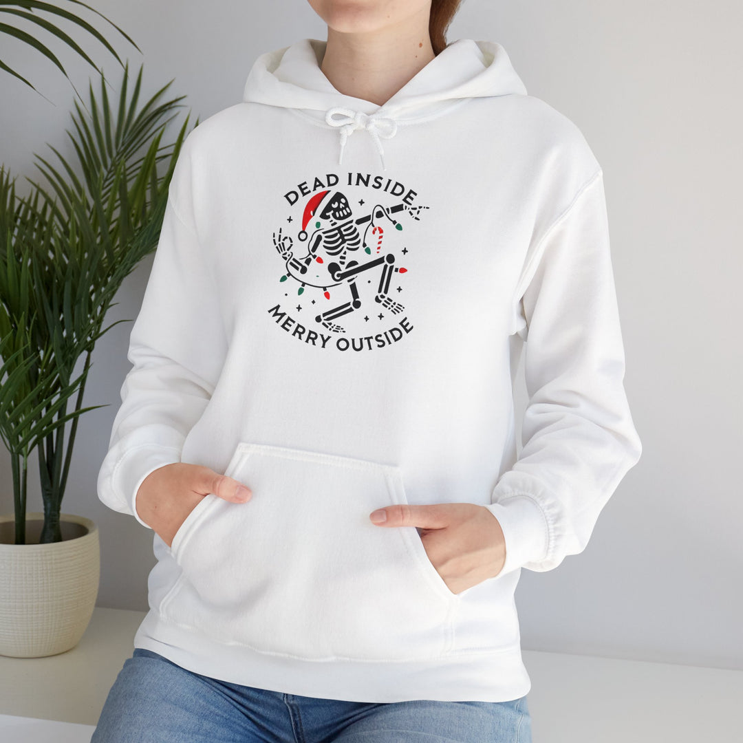 Dead Inside Merry Outside Skeleton Hoodie