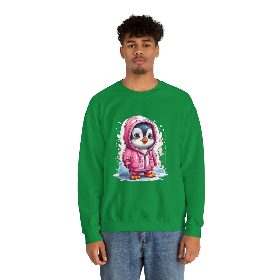 Penguin Unisex Heavy Blend™ Crewneck Sweatshirt - Wave Fusions