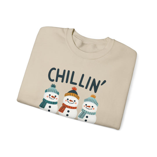 Chillin' Snowmies Unisex Sweatshirt - Wave Fusions