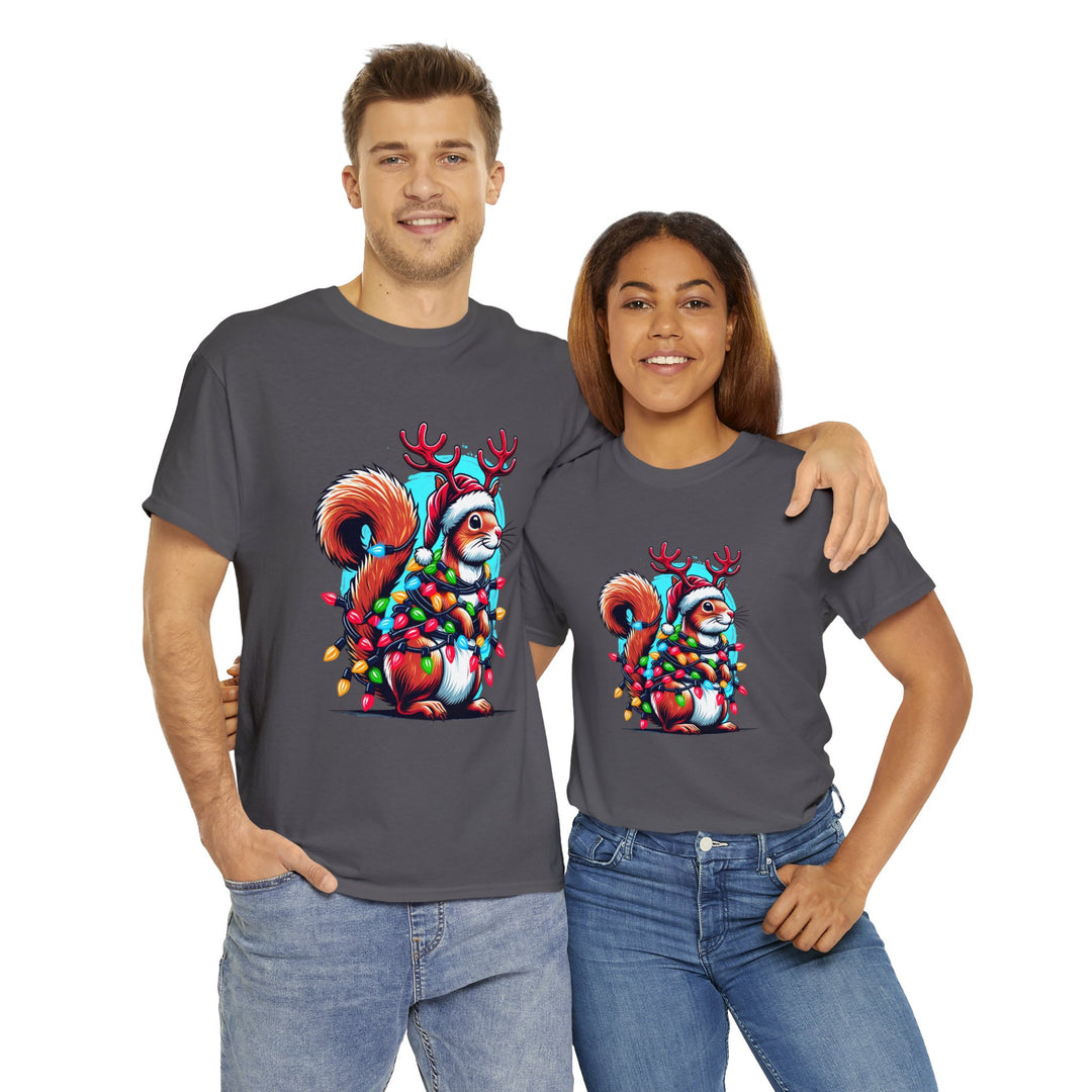 Christmas Squirrel Unisex T Shirt - Wave Fusions