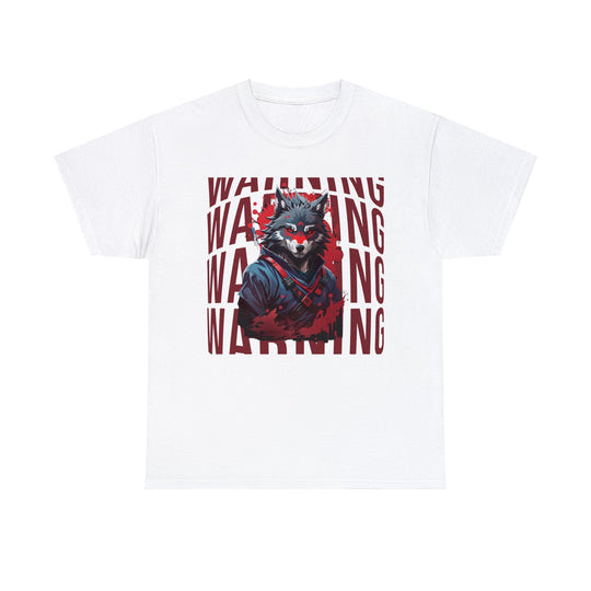 Warning! Warrior Wolf T-shirt - Majestic Wolf