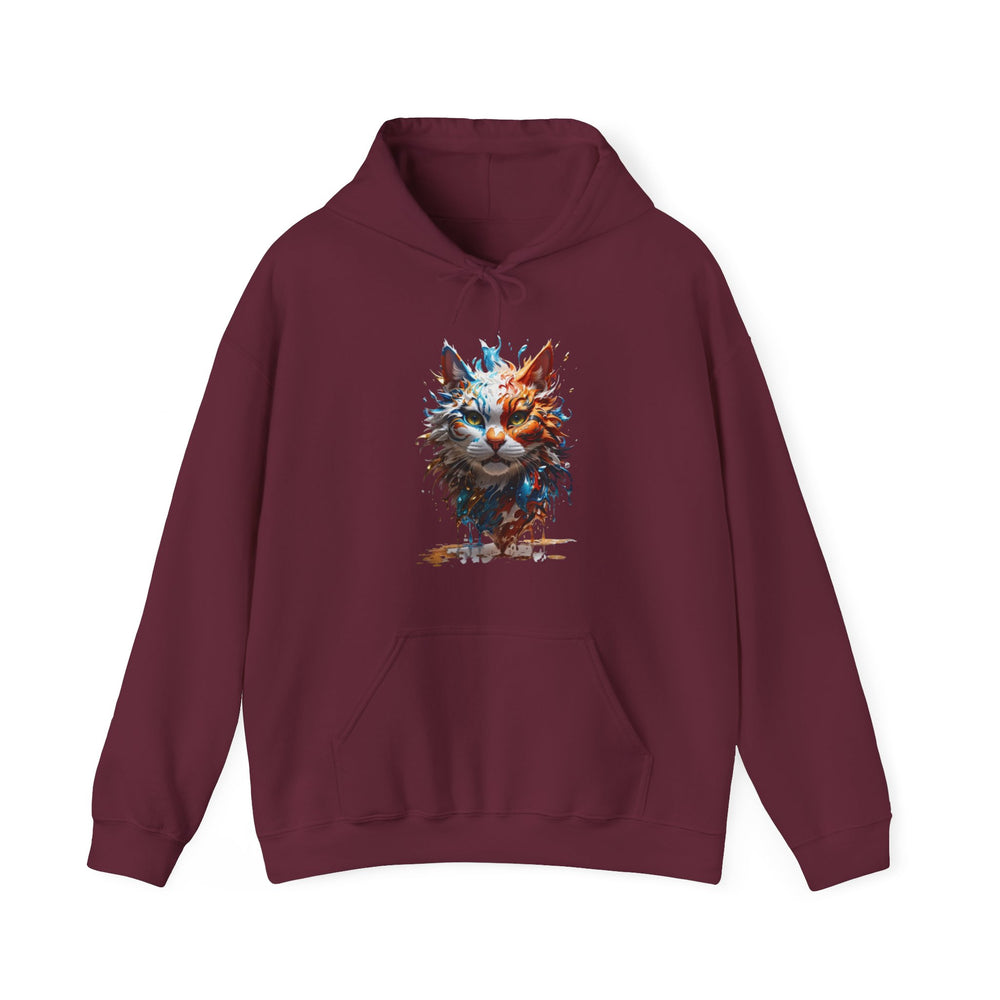 Marine Meow Aqua Purr Hoodie - Cat Splash