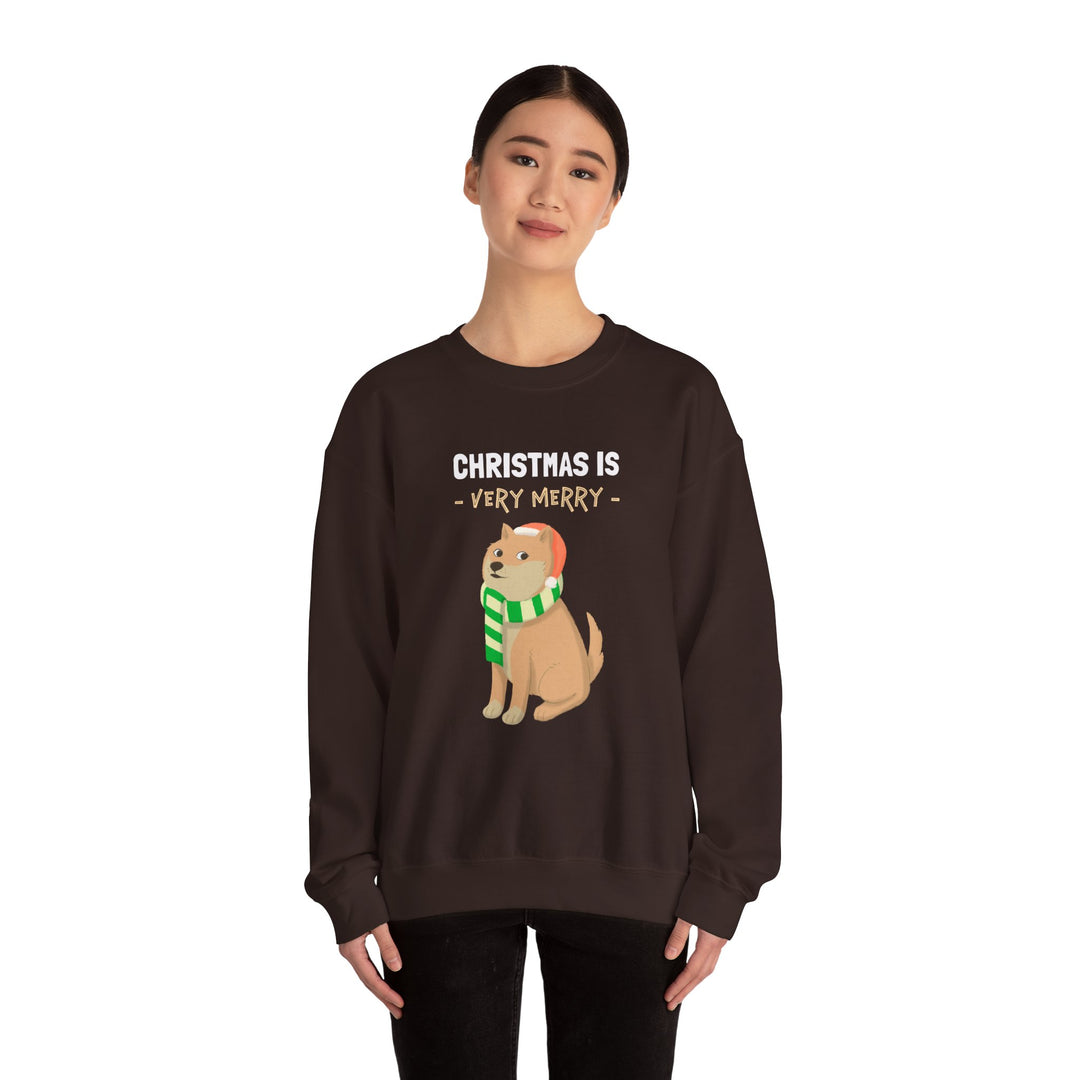 Very Merry Doge Christmas Cozy Sweatshirt