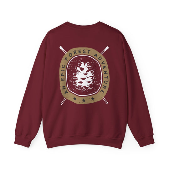 Epic Forest Wanderer Sweatshirt - Distressed Wilderness Badge Design