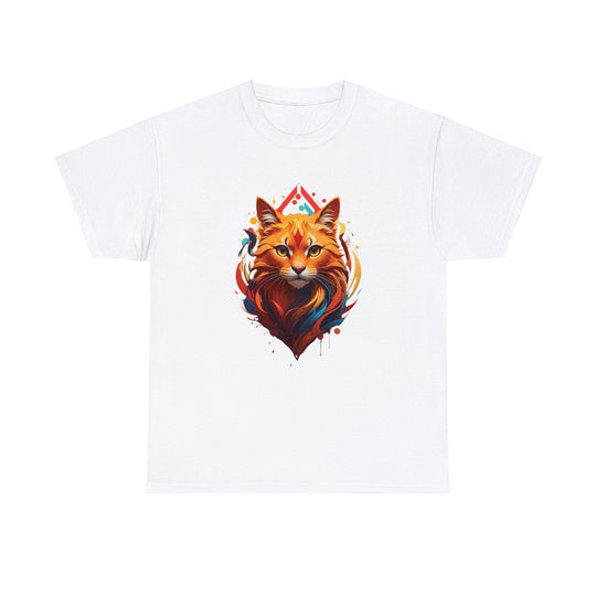 Flame Spirit Cat T-Shirt - Wildfire Whiskers