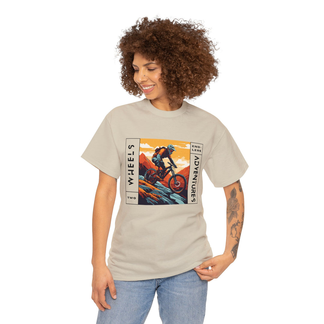 Two Wheels, Endless Adventure Unisex T Shirt - Wave Fusions