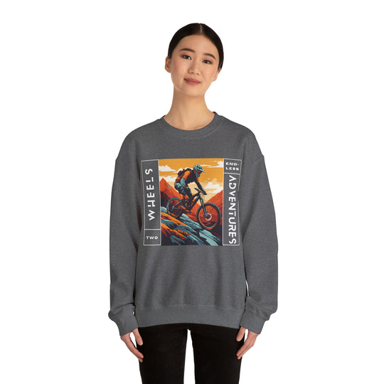 Two Wheels Endless Adventure Unisex Sweatshirt - Wave Fusions