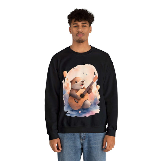 Hamster with Guitar Heavy Blend™ Crewneck Sweatshirt