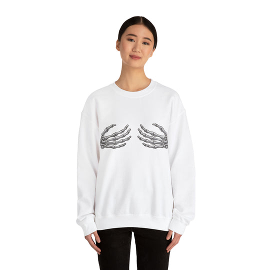 Skeleton Hands Unisex Heavy Blend™ Crewneck Sweatshirt - Wave Fusions