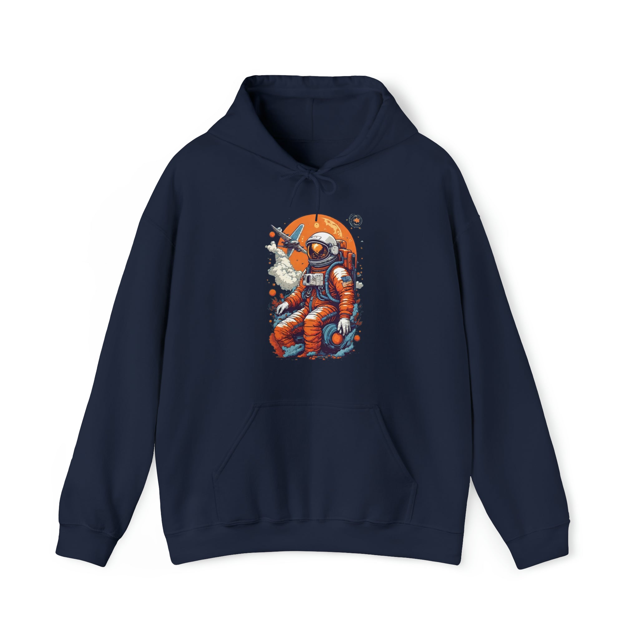 Retro Astronaut Unisex Hoodie - Wave Fusions