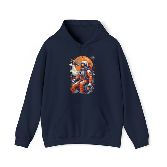 Retro Astronaut Unisex Hoodie - Wave Fusions