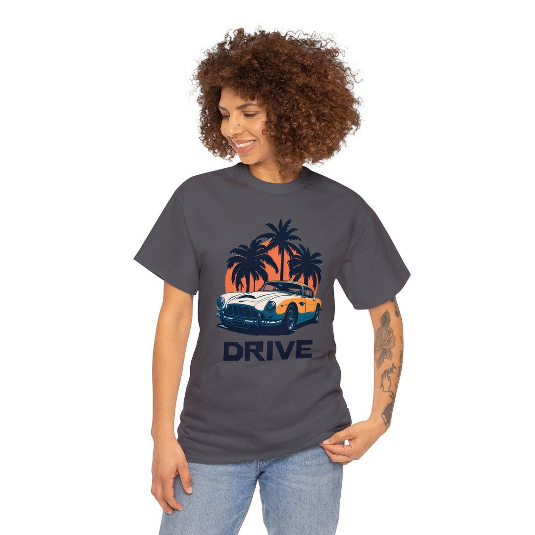 Drive in Paradise Classic Car Tropical T-shirt - Classic Sports Car Series