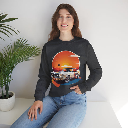 Sunset Muscle Car Sweatshirt - Muscle Car Edition