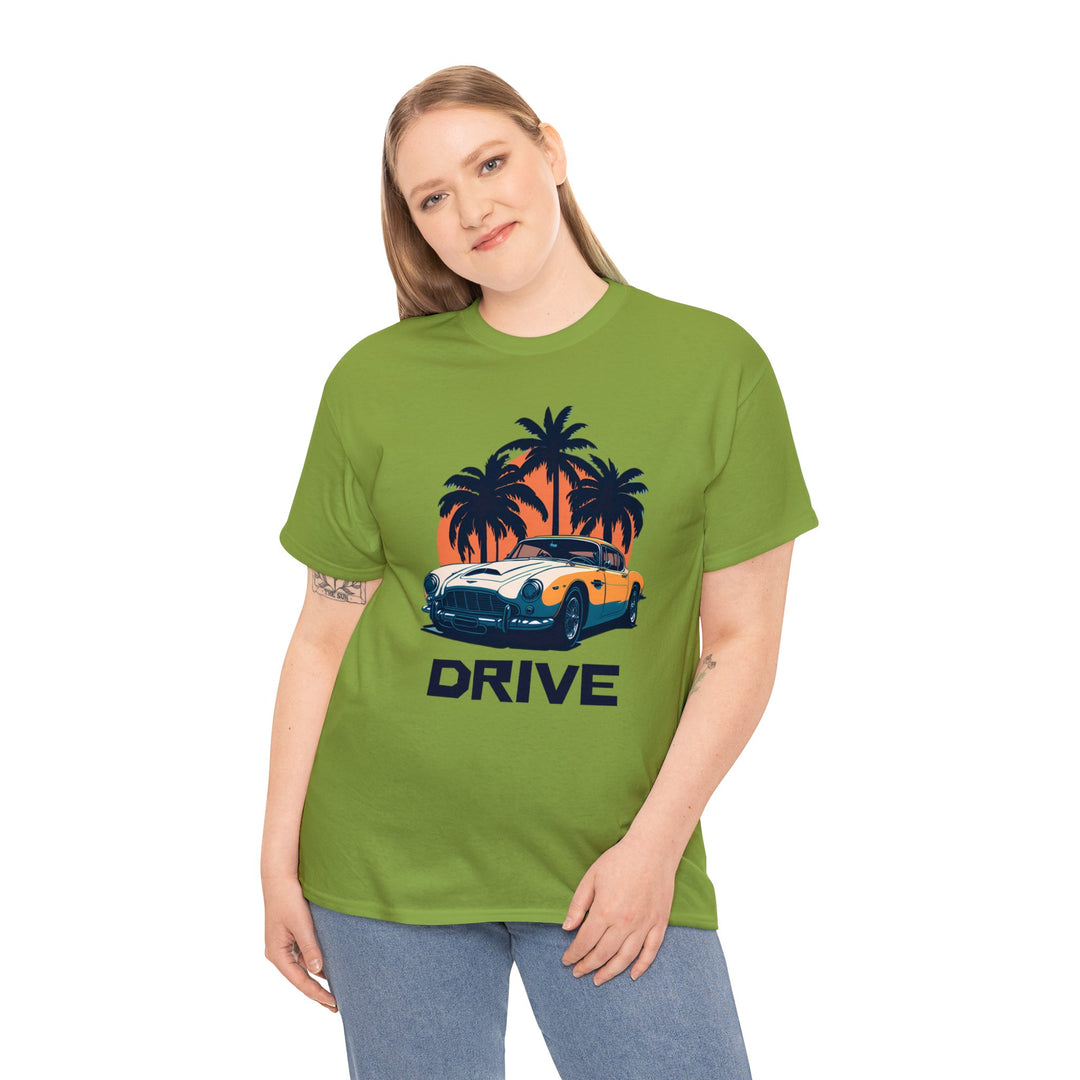 Drive in Paradise Classic Car Tropical T-shirt - Classic Sports Car Series