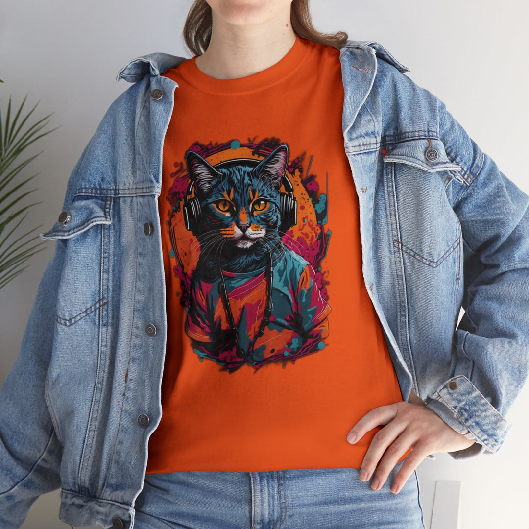 Rhythm and Purr Cat T-Shirt - Tune In Style