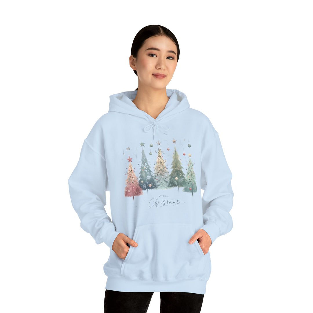 Enchanted Christmas Forest Ornaments Trees Unisex Hoodie - Wave Fusions