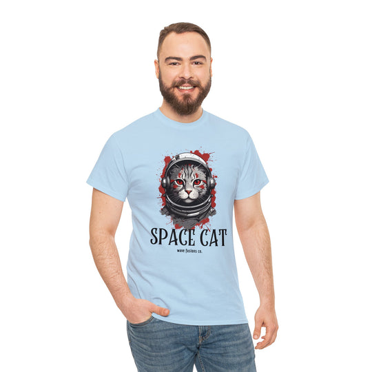 Cosmic Cat Spacewalk Astronaut T-shirt