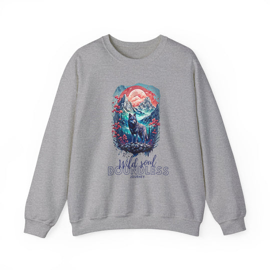 Wild Soul Endless Journey Sweatshirt - Mountain Wolf Spirit