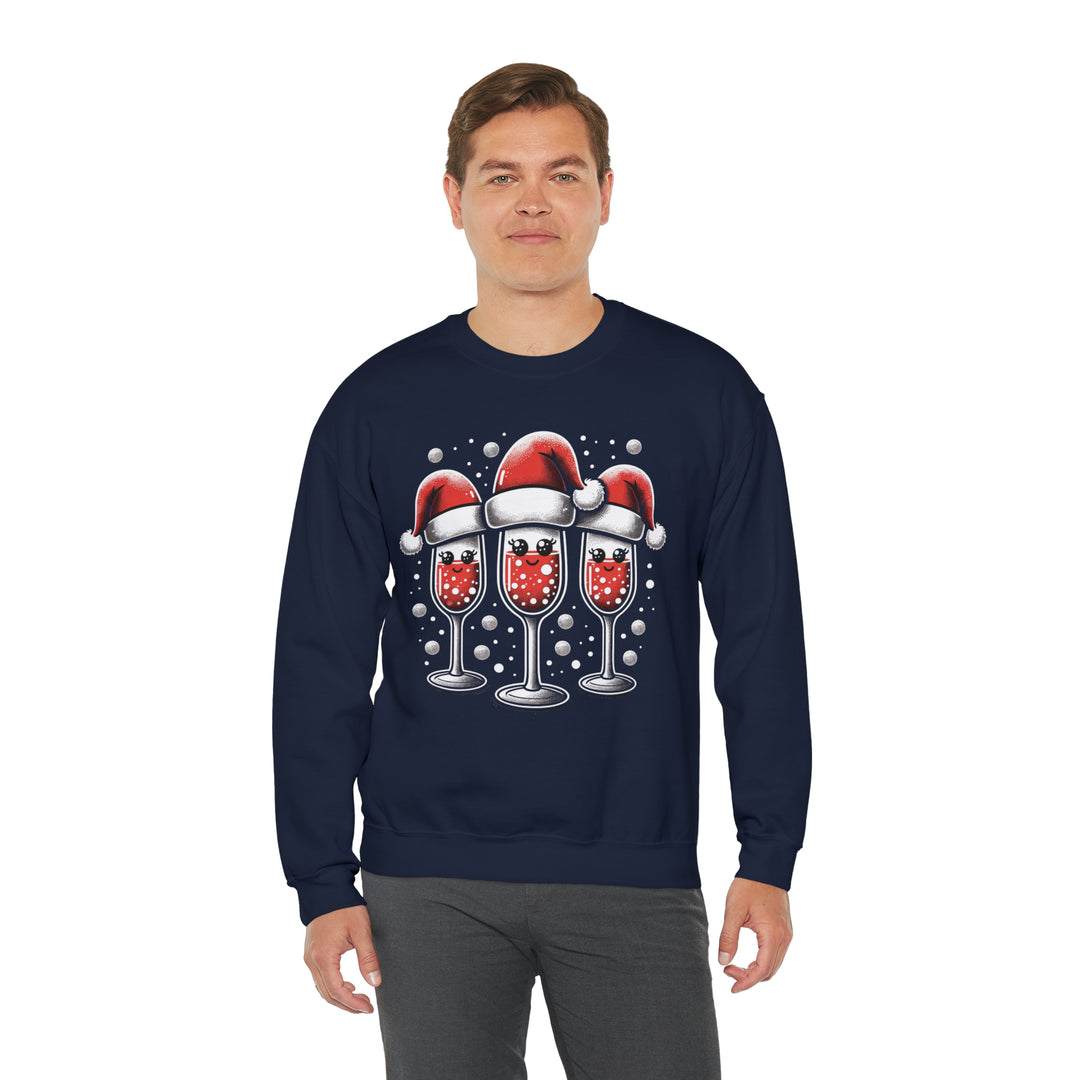 Santa's Toasty Cheers Unisex Sweatshirt - Wave Fusions