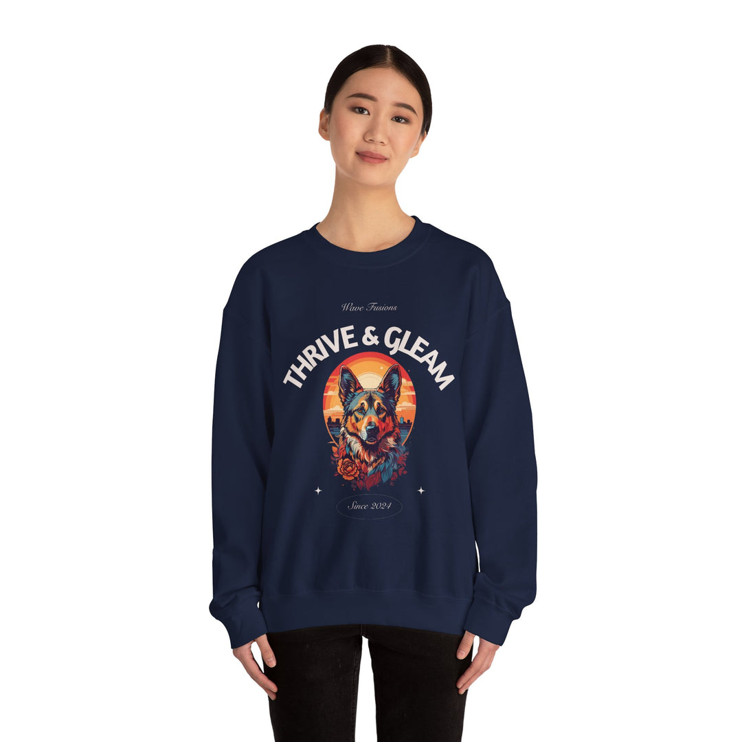 Urban Vista German Shepherd Dog Sweatshirt - Guardian of the City