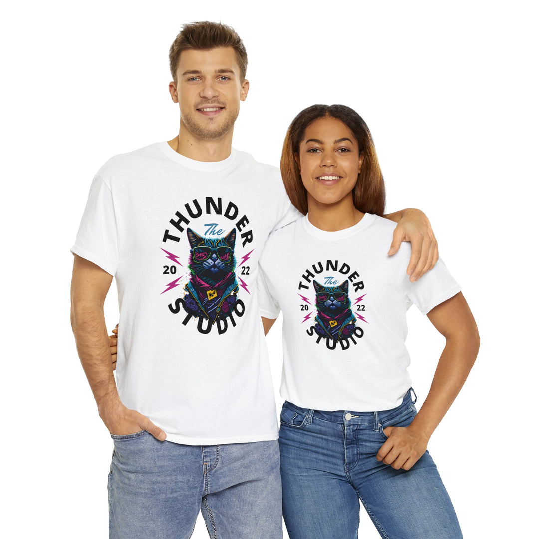 Thunder Studio Cat T-Shirt - DJ Cat Vibe