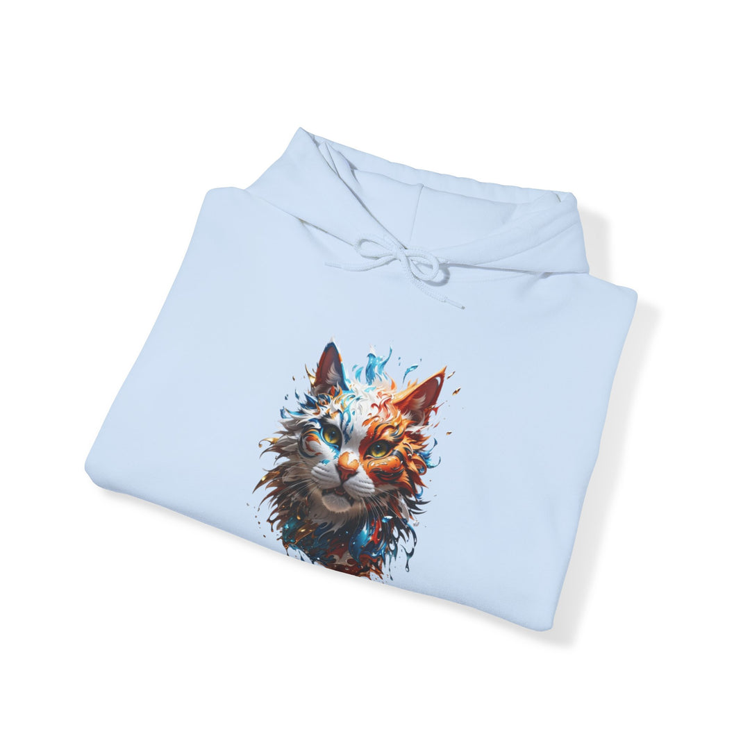 Marine Meow Aqua Purr Hoodie - Cat Splash