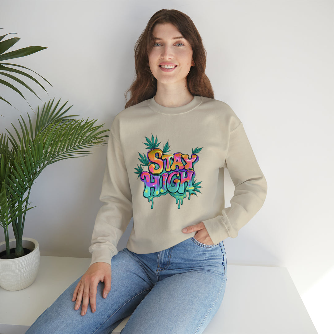 Stay High Unisex Heavy Blend™ Crewneck Sweatshirt - Wave Fusions