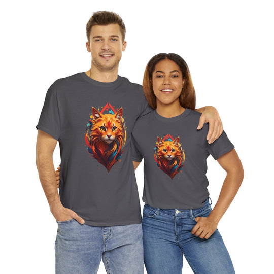 Flame Spirit Cat T-Shirt - Wildfire Whiskers