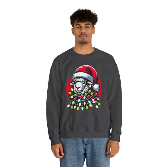 Sheep Christmas Lights Unisex Sweatshirt - Wave Fusions