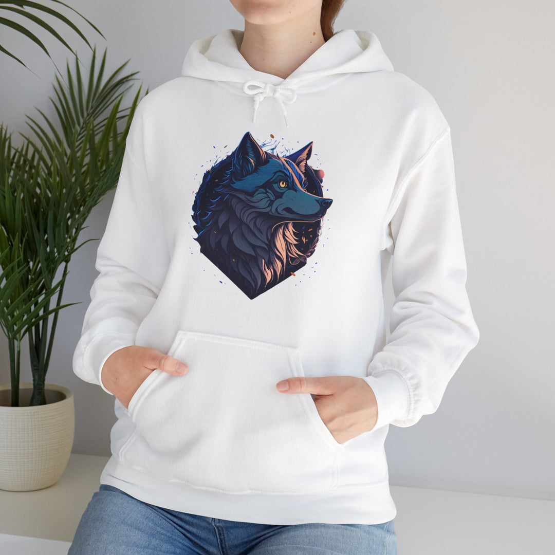 Lone Wolf Majesty Hoodie - Vibrant Wilderness