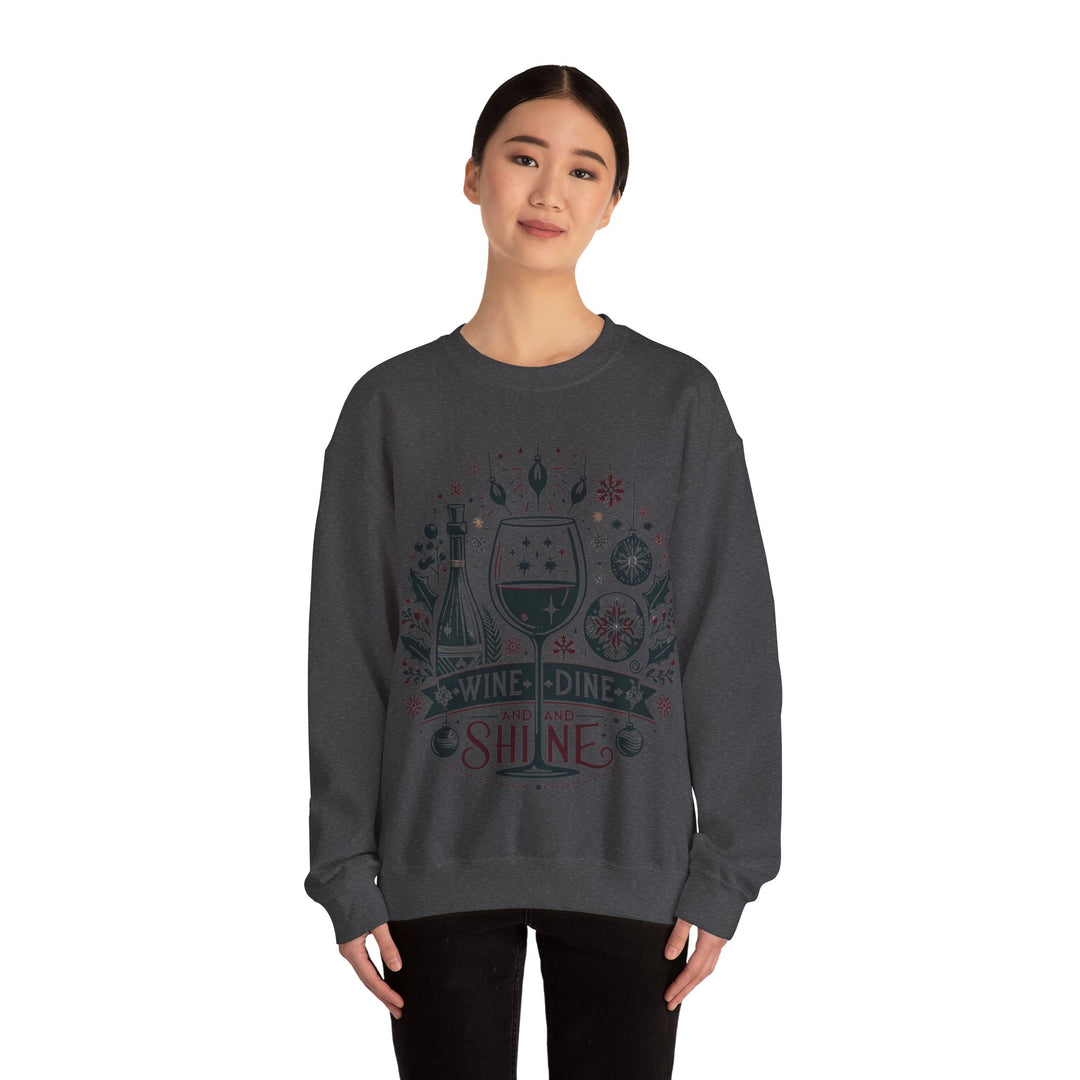 Wine, Dine And Shine Unisex Sweatshirt - Wave Fusions