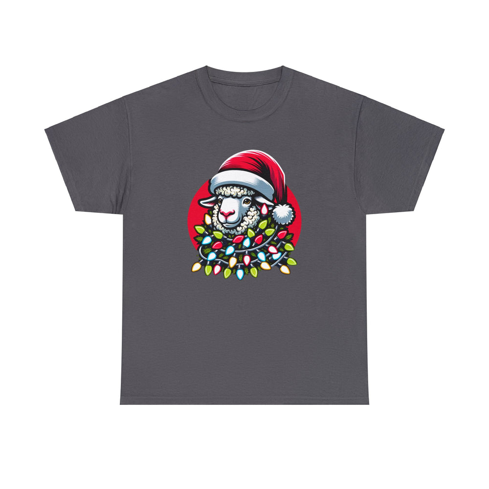 Sheep Christmas Lights Unisex T Shirt - Wave Fusions