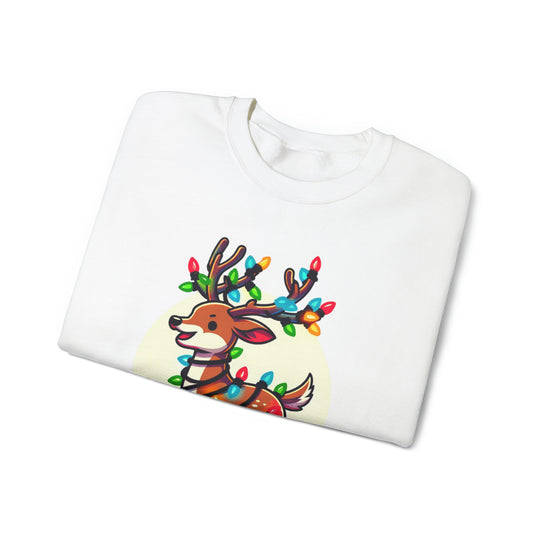 Reindeer Radiance Christmas Cheer Unisex Sweatshirt - Wave Fusions